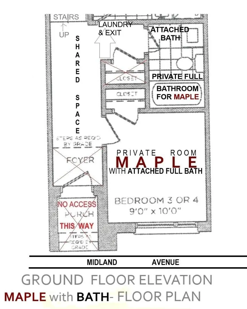 Guest house Private Room M A P L E With Attached Full Bathroom In Toronto, On, Canada